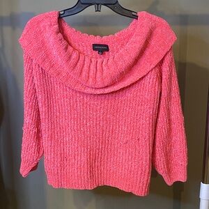 Cozy Pink Cowl Neck Sweater